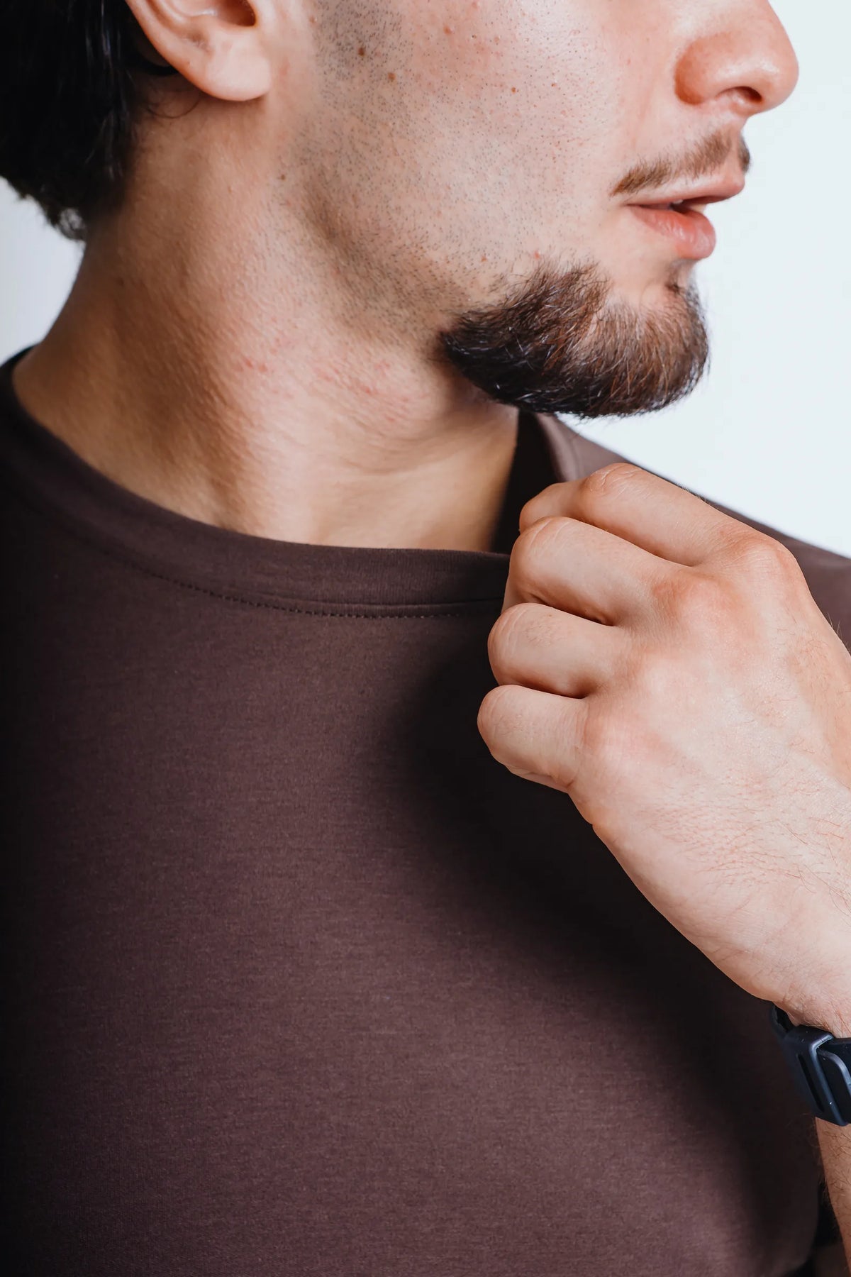 Camiseta Essential Cacau, detalhe do tecido