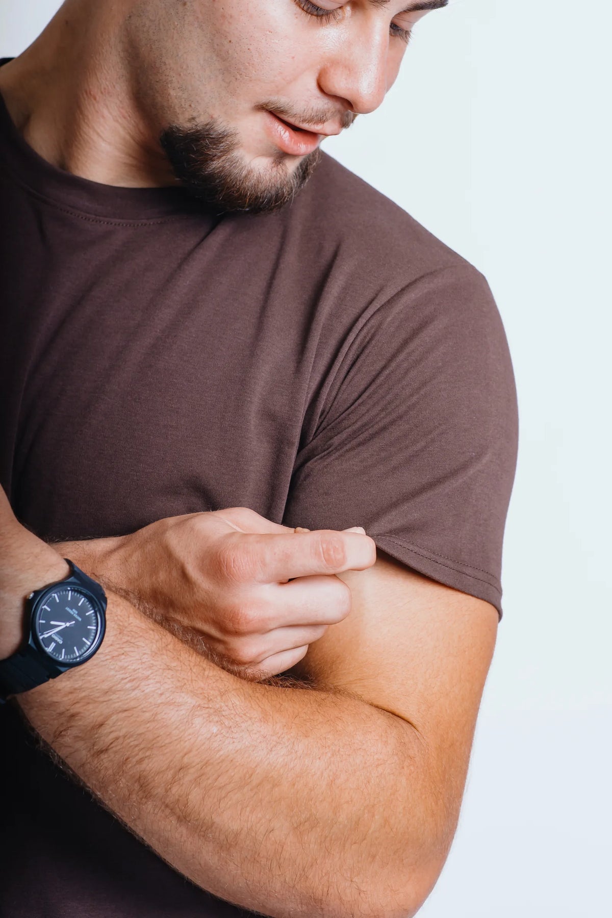 Camiseta Essential Cacau, detalhe do tecido