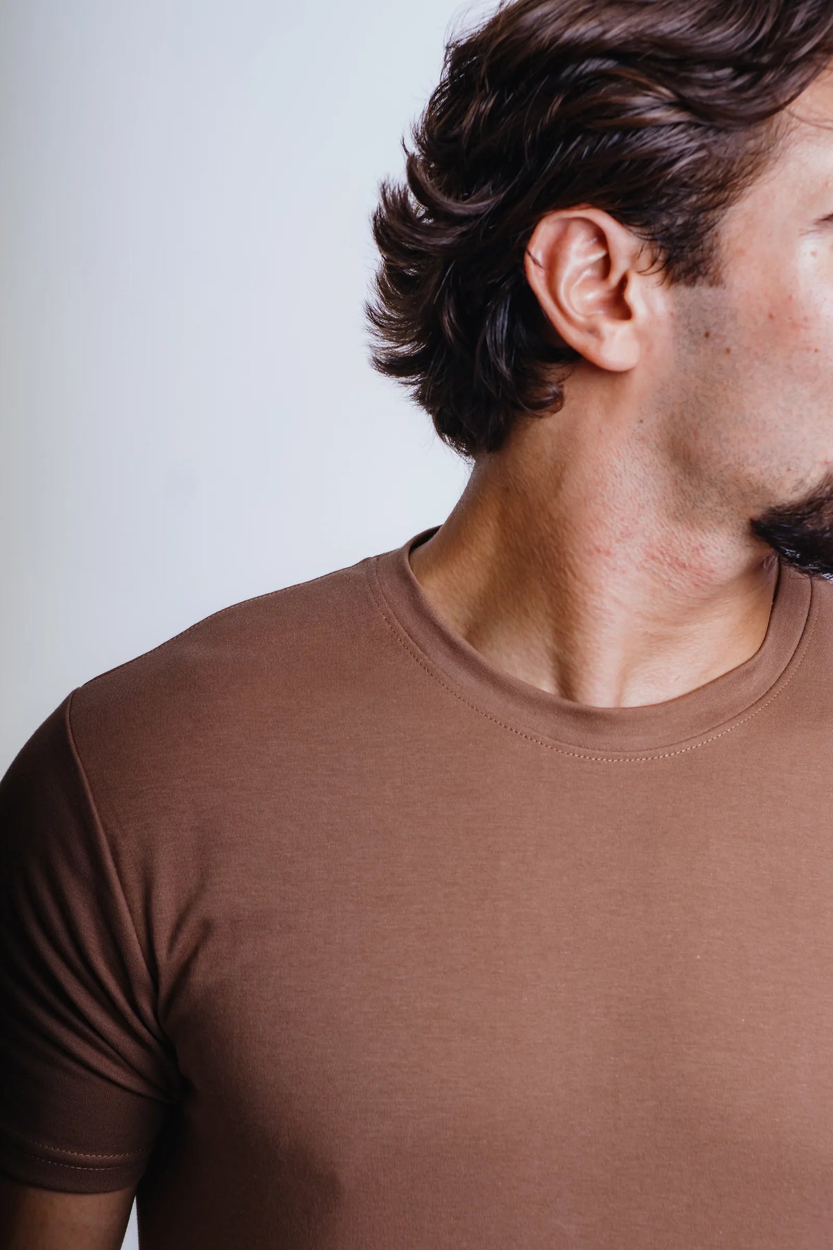 Camiseta Essential Castor, detalhe do tecido